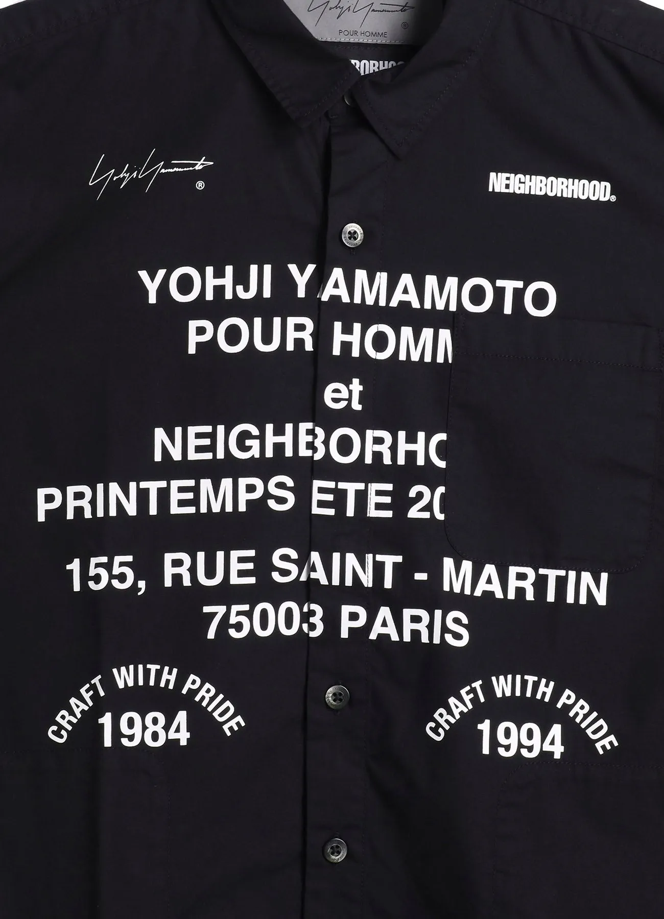 Yohji Yamamoto x NEIGHBORHOOD PRINT SHIRT LS　